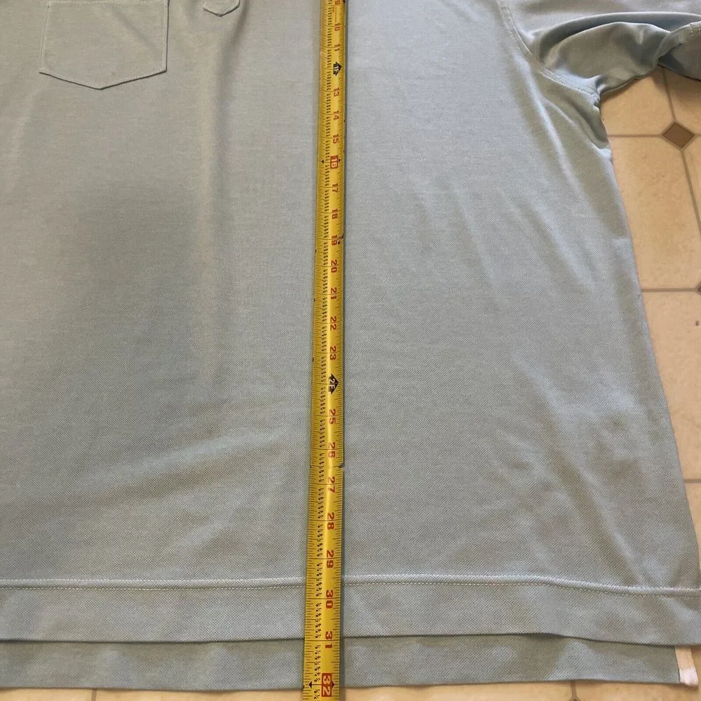 Footjoy Polo Golf Shirt Blue‎ Men's Size XL Lisle Short Sleeve PGA - Picture 9 of 10